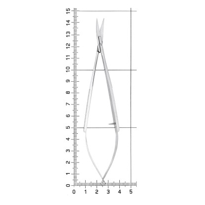 19-23TC* Ножницы хирургические изогнутые Castroviejo, 14см